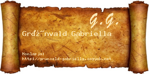 Grünvald Gabriella névjegykártya